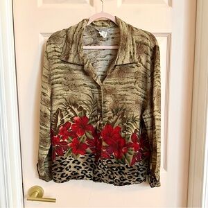 Tiger stripe stonebridge Hawaiian button up